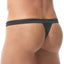 Gregg Homme Black Reveal Italian Jacquard Thong