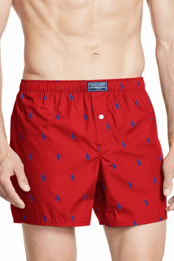 Polo Ralph Lauren Danger-Red All-Over Pony/Player Boxer Short