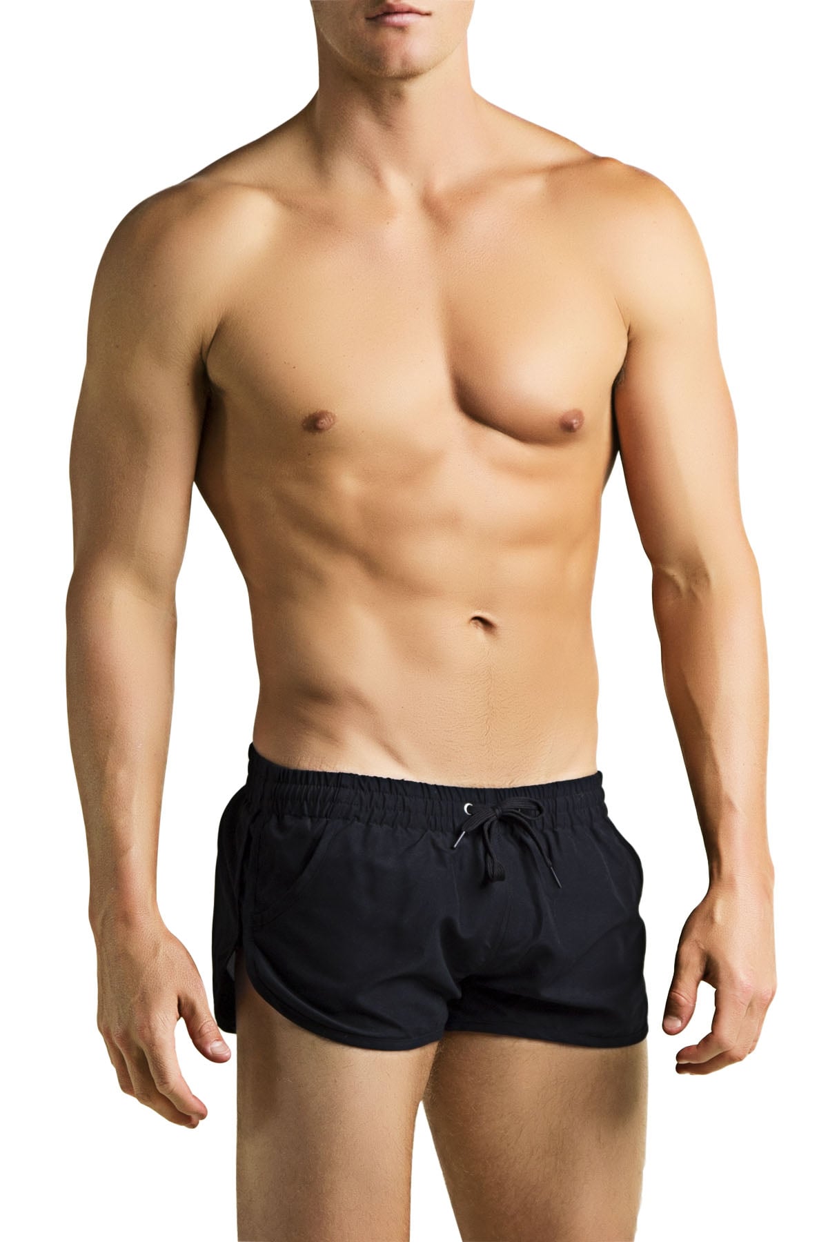 PoolBoy Black Running Shorts