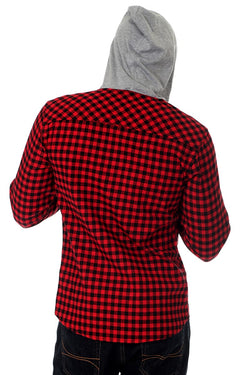 Something Strong Red Something Vague Hooded Button-Up thumbnail 3