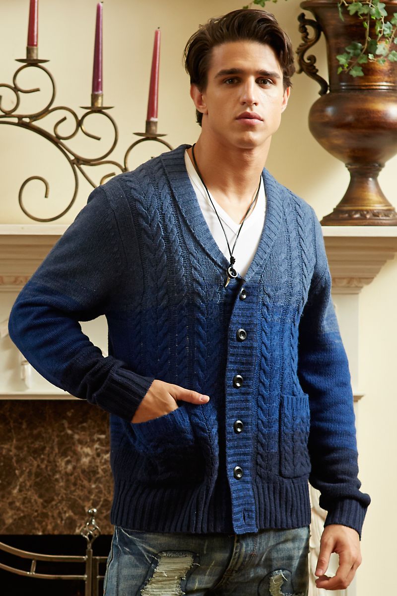 P.O.V. Blue Ombre Cardigan