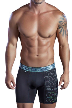XTREMEN Black Printed Microfiber Boxer Brief thumbnail 1