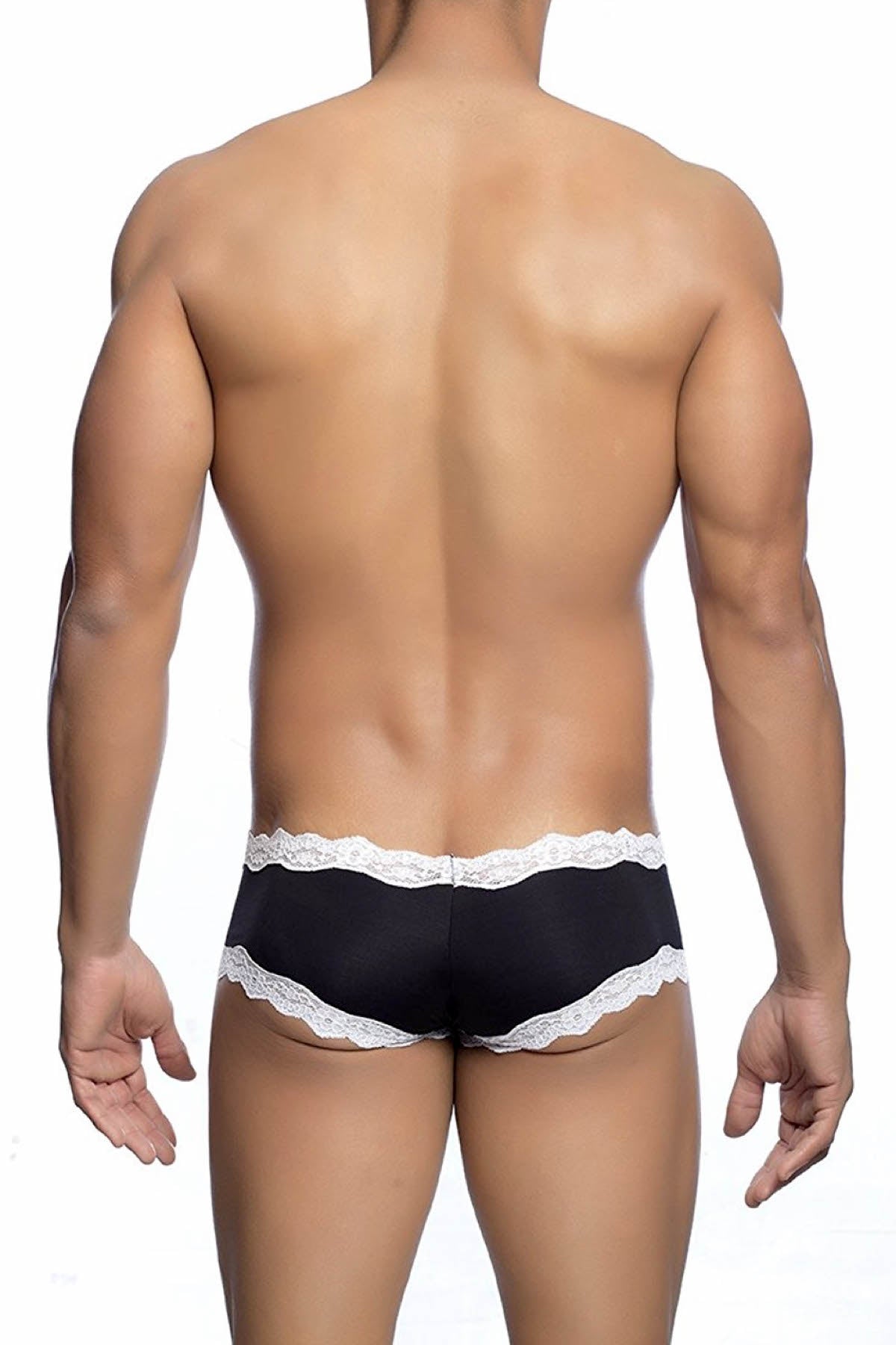 Male Basics Black Rose Lace Boyshort