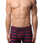 AQS 3pk Teal, Black & Burgundy Stripe Boxer Brief