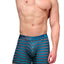 Xtremen Turquoise Large Stripes Boxer Brief