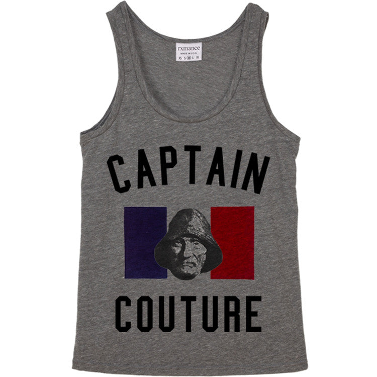 Rxmance Heather Grey Captain Couture Tank Top