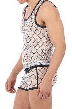 Gregg Homme White Wired Mesh Tank Top thumbnail 3