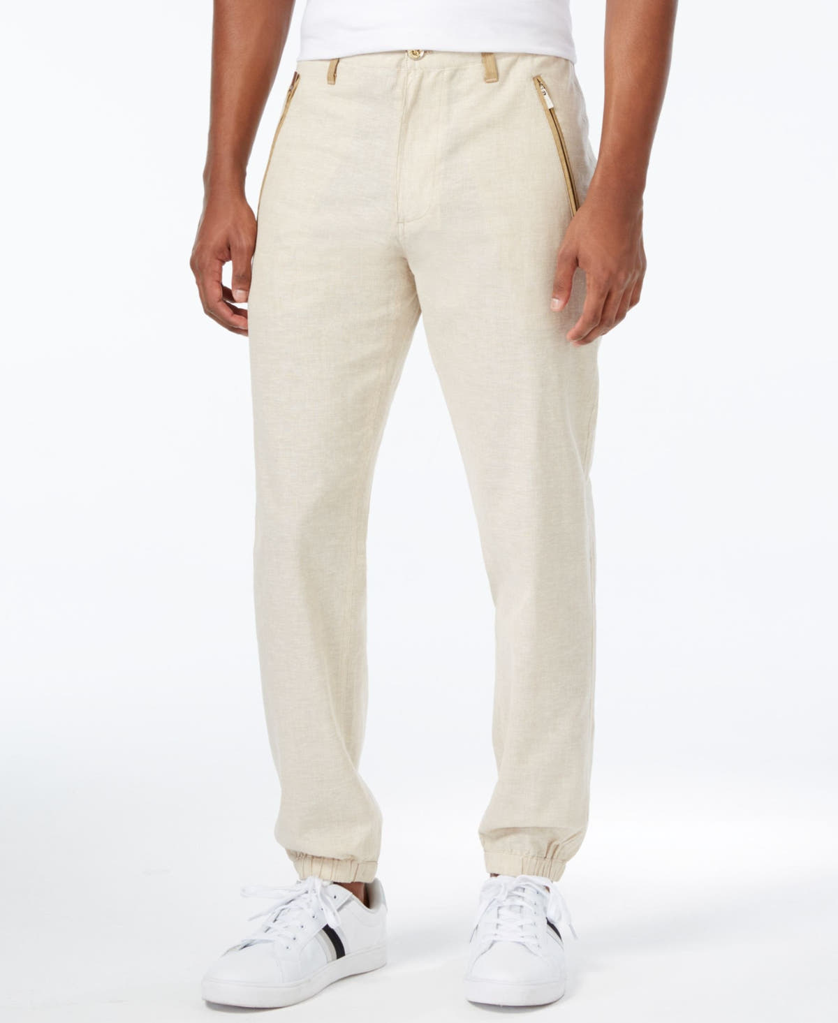 Sean John Men's Lightweight Linen Joggers