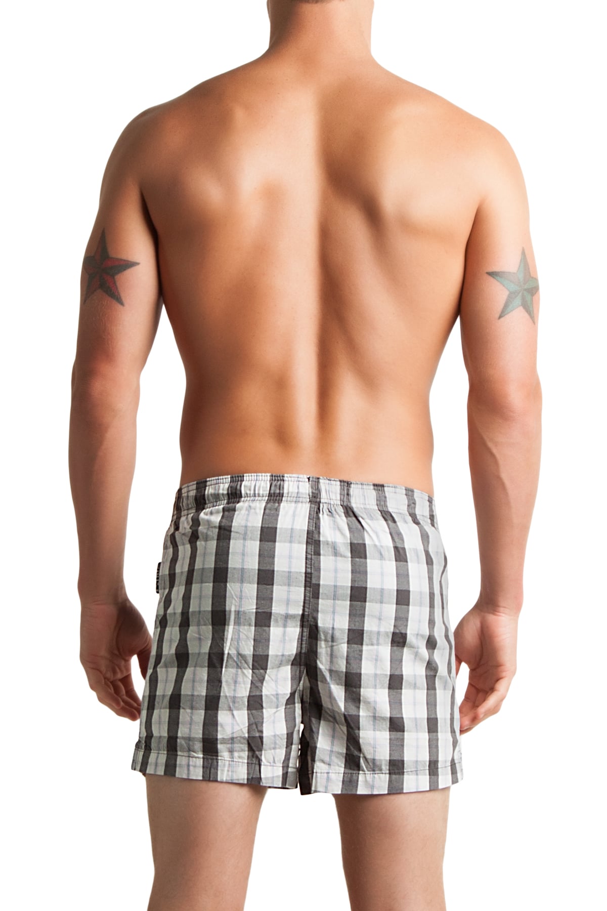C-IN2 Graph Grey Woven Plaid Boxer