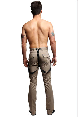 Something Strong Khaki Suspender Skinny Pant thumbnail 3