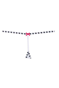 Christian Lacroix White Le Soleil Lace-Accent Satin Thong thumbnail 2