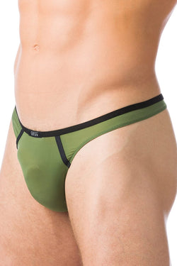 Gregg Homme Khaki Voyeur Liquid Touch Up Thong thumbnail 1