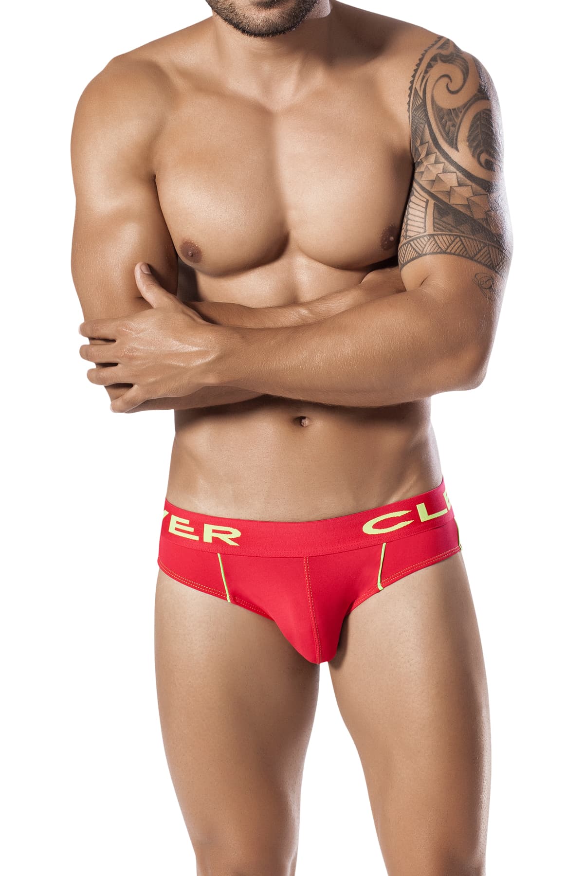 Clever Red Fluorescence Latin Brief