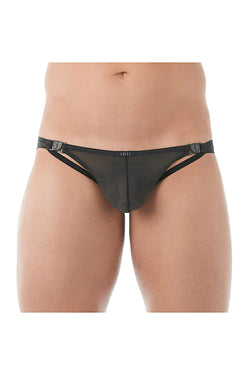 Gregg Homme Black Mesh Suspender C-Ring Brief thumbnail 2