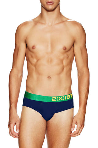 2(X)IST Cobalt Electric Cotton Stretch Brief