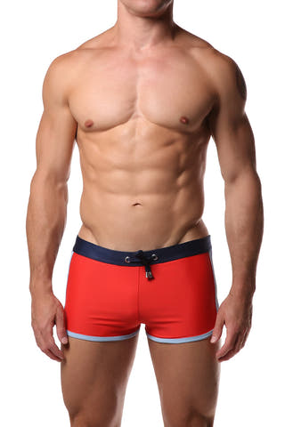 Kine Red Swim Trunks