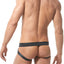 Gregg Homme Black Reveal Italian Jacquard Snap Pouch Jock