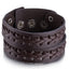 Brown Leather Bradded Wrapped Bracelet