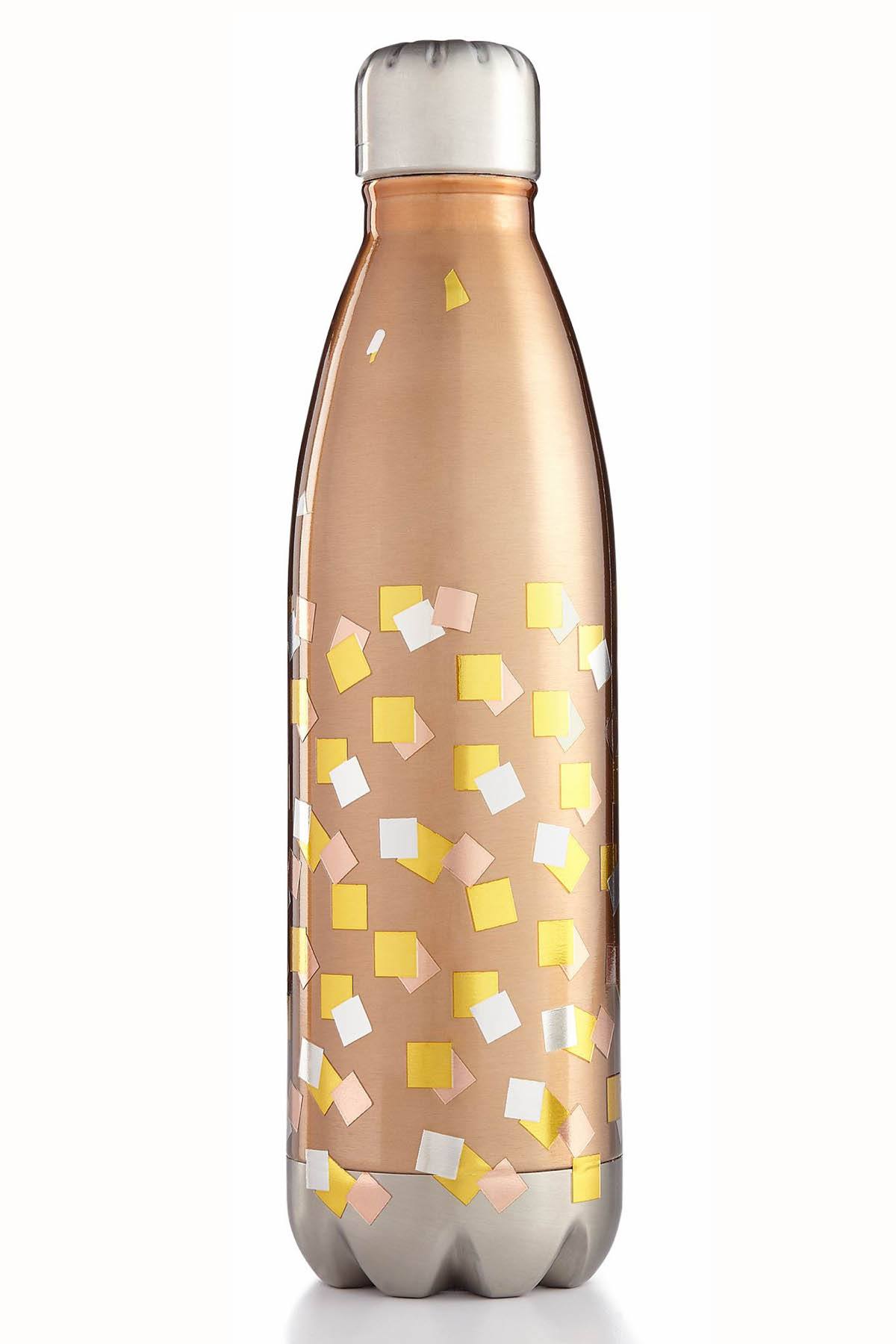 TwelveNYC Rose-Gold Confetti Metallic Stainless Steel Water Bottle