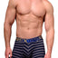 Xtremen Blue Large Stripes Boxer Brief