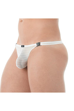 Gregg Homme White Mesh Suspender C-Ring Thong thumbnail 1