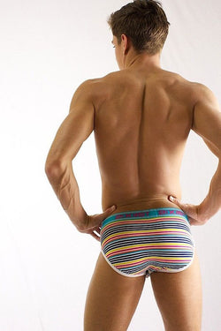 2(X)IST Tropical Stripe Print No-Show Brief thumbnail 2