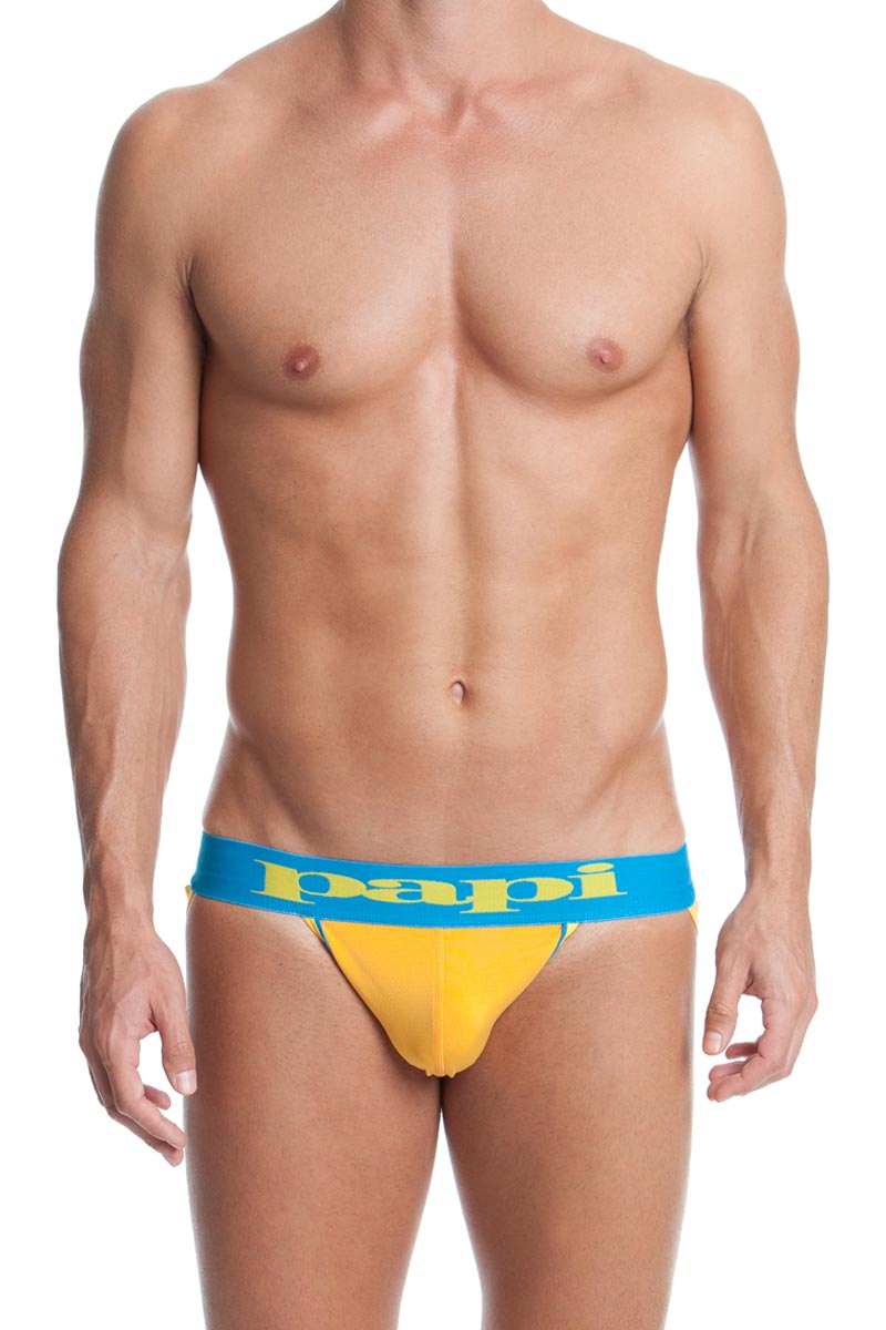 Papi Yellow Cross-Roads Performance Jockstrap