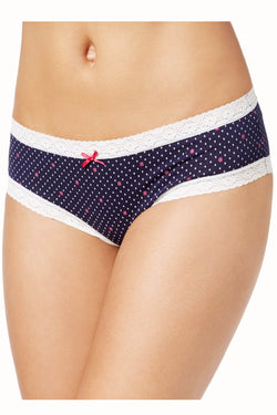 Tommy Hilfiger Lake-Blue Monogram Diamonds Cotton/Lace Bikini Brief thumbnail 2