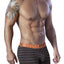 XTREMEN Black/Orange Sport Performance Breathable Boxer Brief