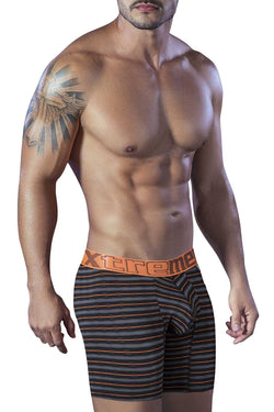 XTREMEN Black/Orange Sport Performance Breathable Boxer Brief thumbnail 2
