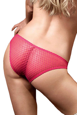 Baci Pink Mesh Crotchless Bikini thumbnail 1