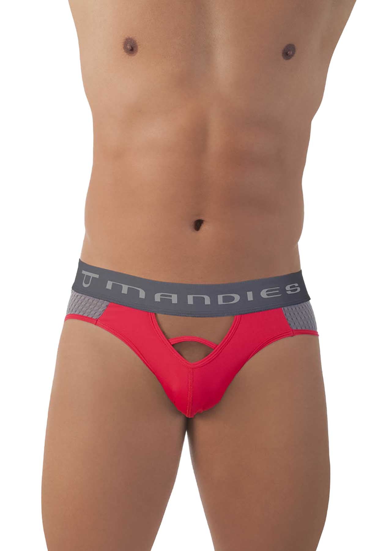 Mandies Grey/Red Suite Brief