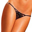 Baci Black Lace G-String with Bow