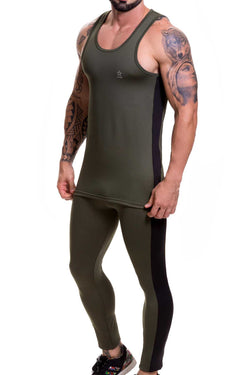 Jor Army-Green Runner Tank Top thumbnail 2