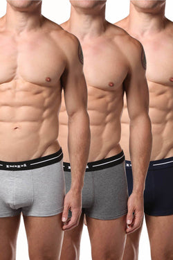 Papi Heather-Grey/Navy Nautical Brazilian Trunk 3-Pack thumbnail 1