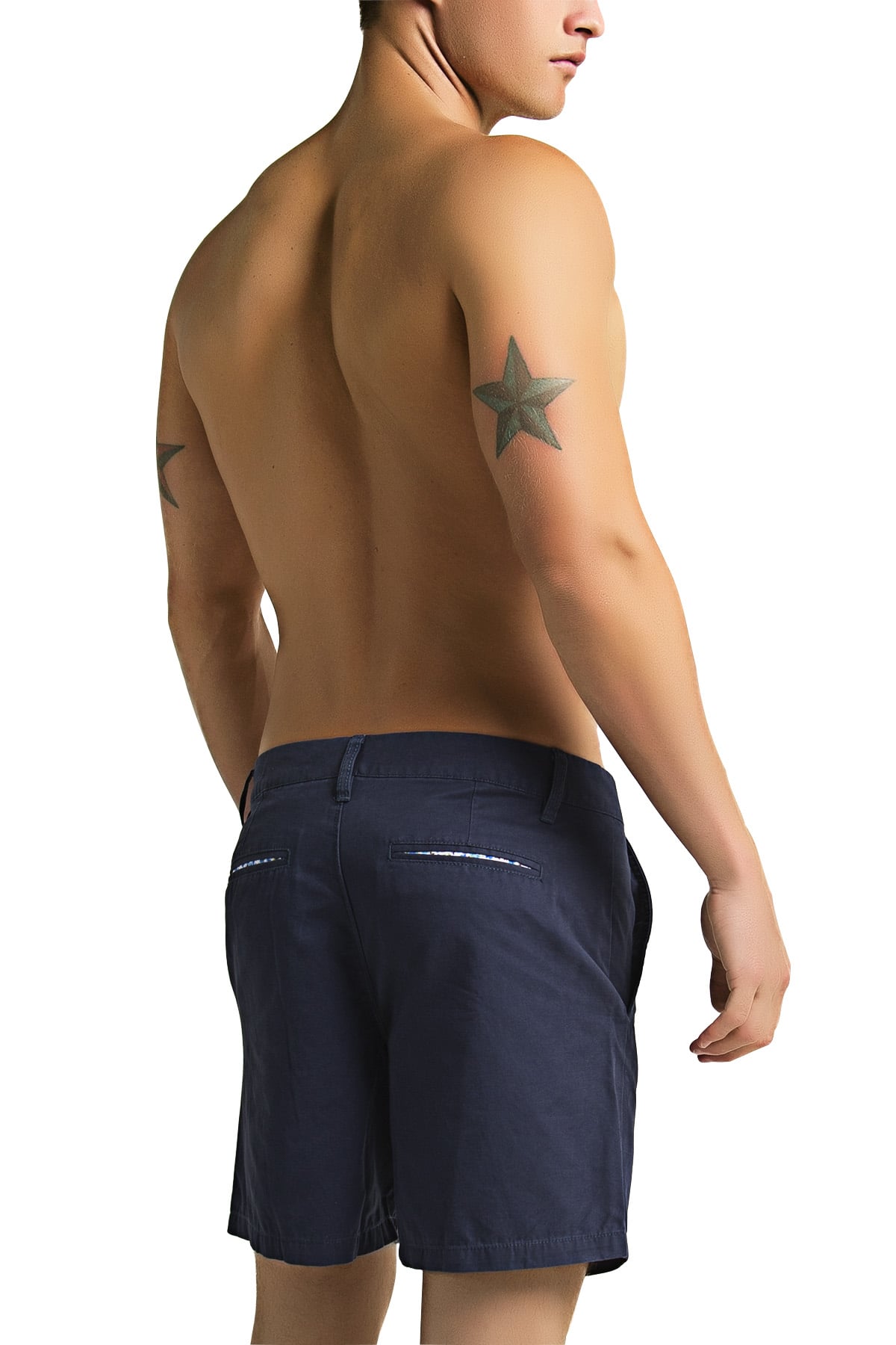 Trend Indigo Washed Chino Short