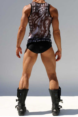 Rufskin Tommy Printed Tom of Finland Tommy Mesh Sport Tank Top thumbnail 4