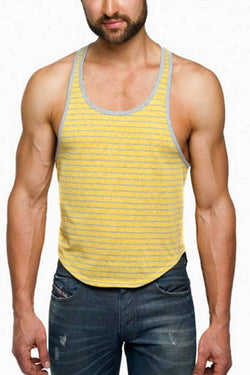 Jack Adams Mustard & Grey Stripe T-Back Tank thumbnail 2