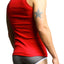 C-IN2  Blaze Red Pop Color Square Neck Tank