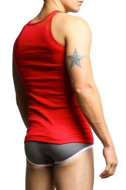 C-IN2  Blaze Red Pop Color Square Neck Tank thumbnail 3