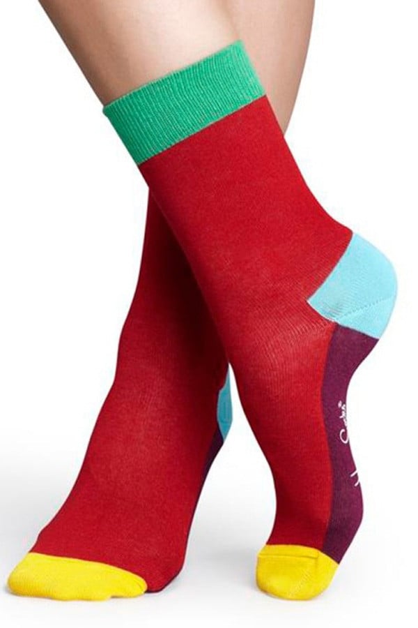 Happy Socks Red Color Block Socks