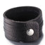 Black Leather Strap Wristband
