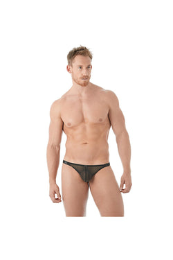 Gregg Homme Black Mesh Suspender C-Ring Thong thumbnail 3