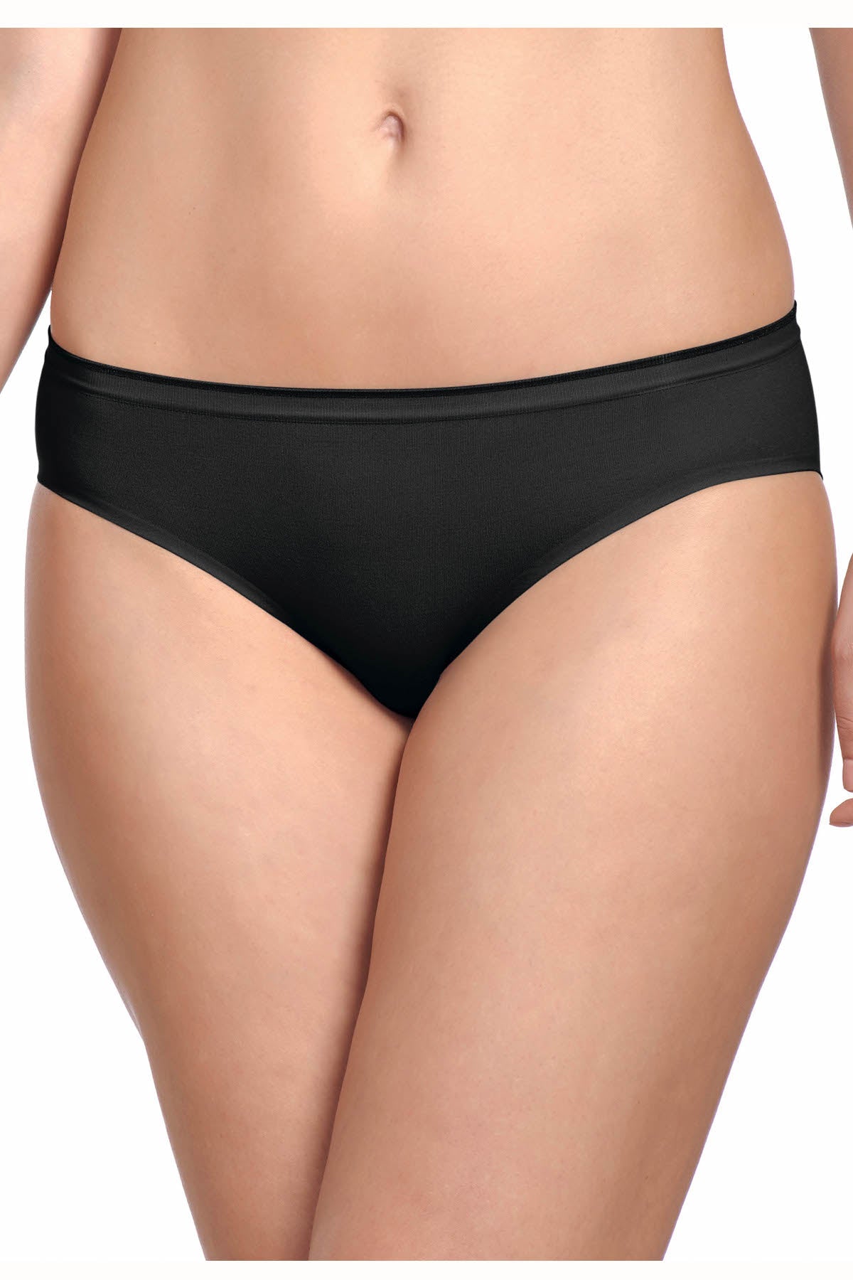 Jockey Black Microfiber Seamfree Touch of Air Bikini Brief