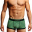 2-Pack Papi Black & Green Stripes Stretch Brazilian Trunks