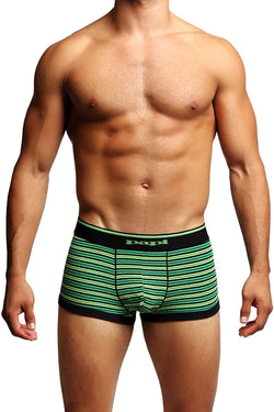 2-Pack Papi Black & Green Stripes Stretch Brazilian Trunks thumbnail 1