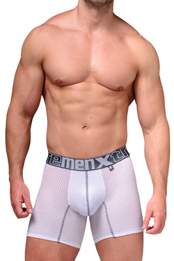 Xtremen White Microfiber Mesh Boxer Brief thumbnail 1