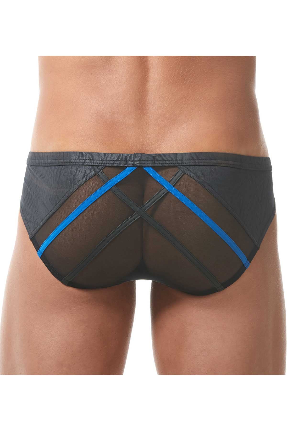 Gregg Homme Black X-OTIK Italian Mesh C-Ring Brief