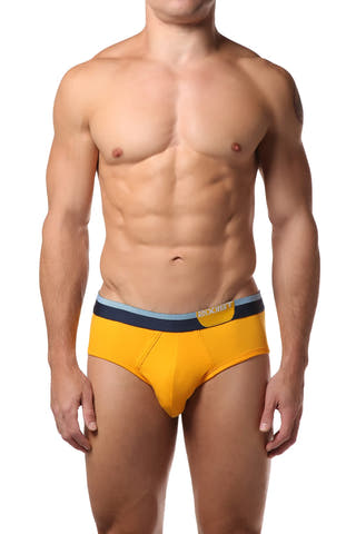 2(X)IST  Yellow Graphic Cotton Brief