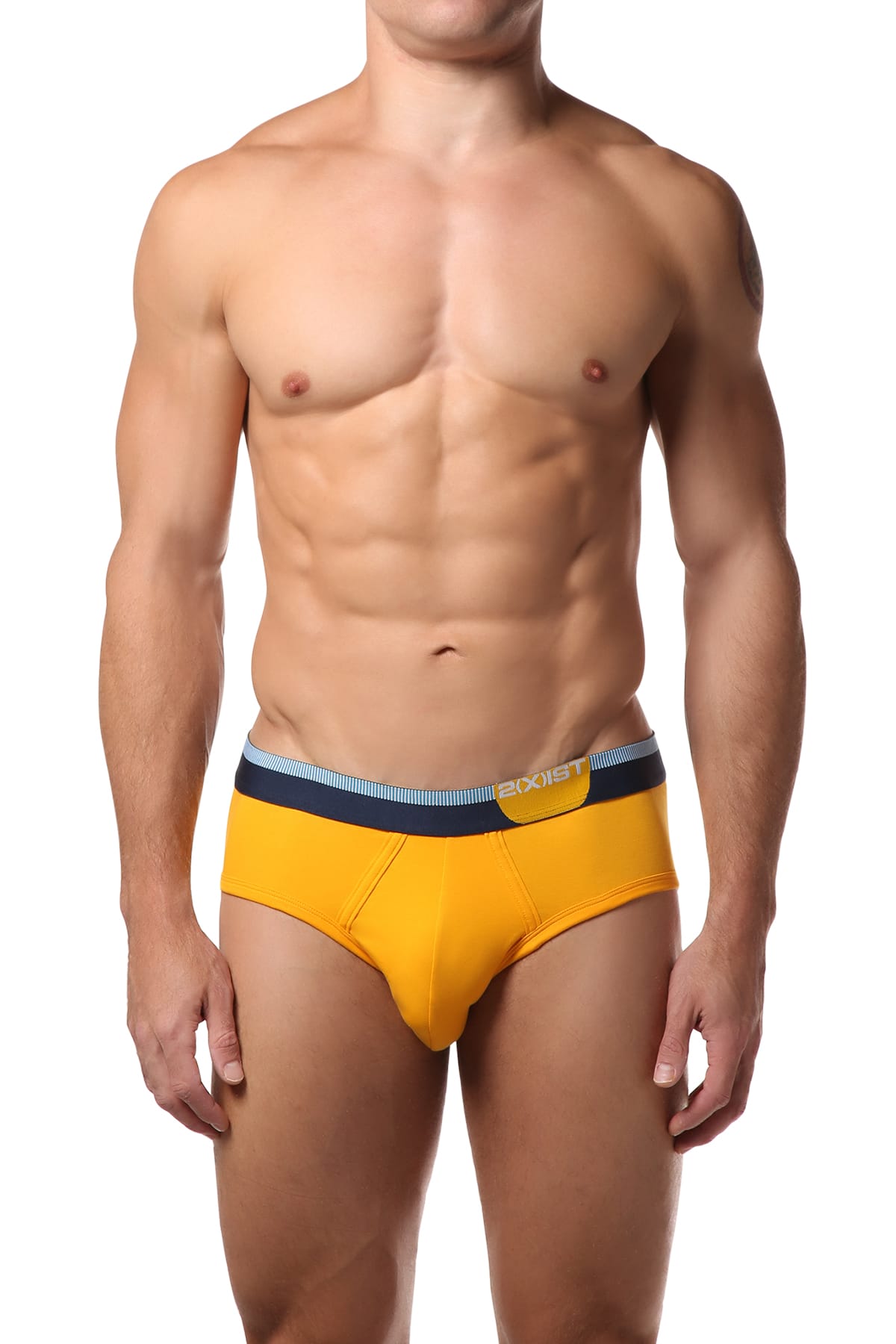 2(X)IST  Yellow Graphic Cotton Brief